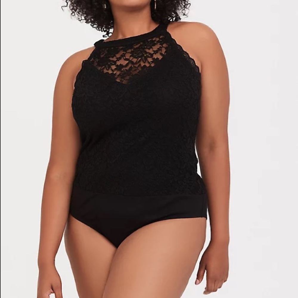 Torrid Black Lace Bodysuit